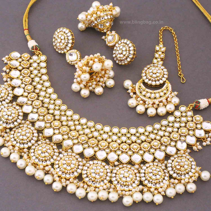 Ivory Naisha Kundan Jewellery Set