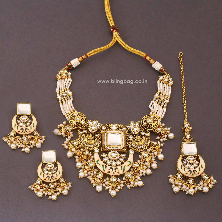 Ivory Neila Kundan Jewellery Set