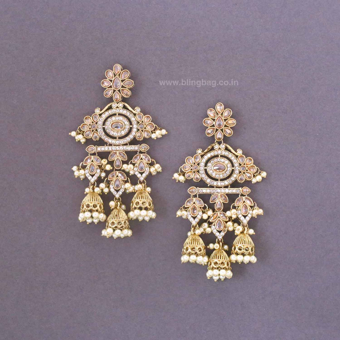 Ivory Nupur Jhumkis