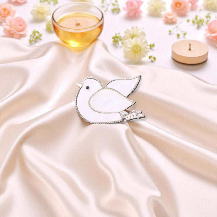 Ivory Pearly Brooch