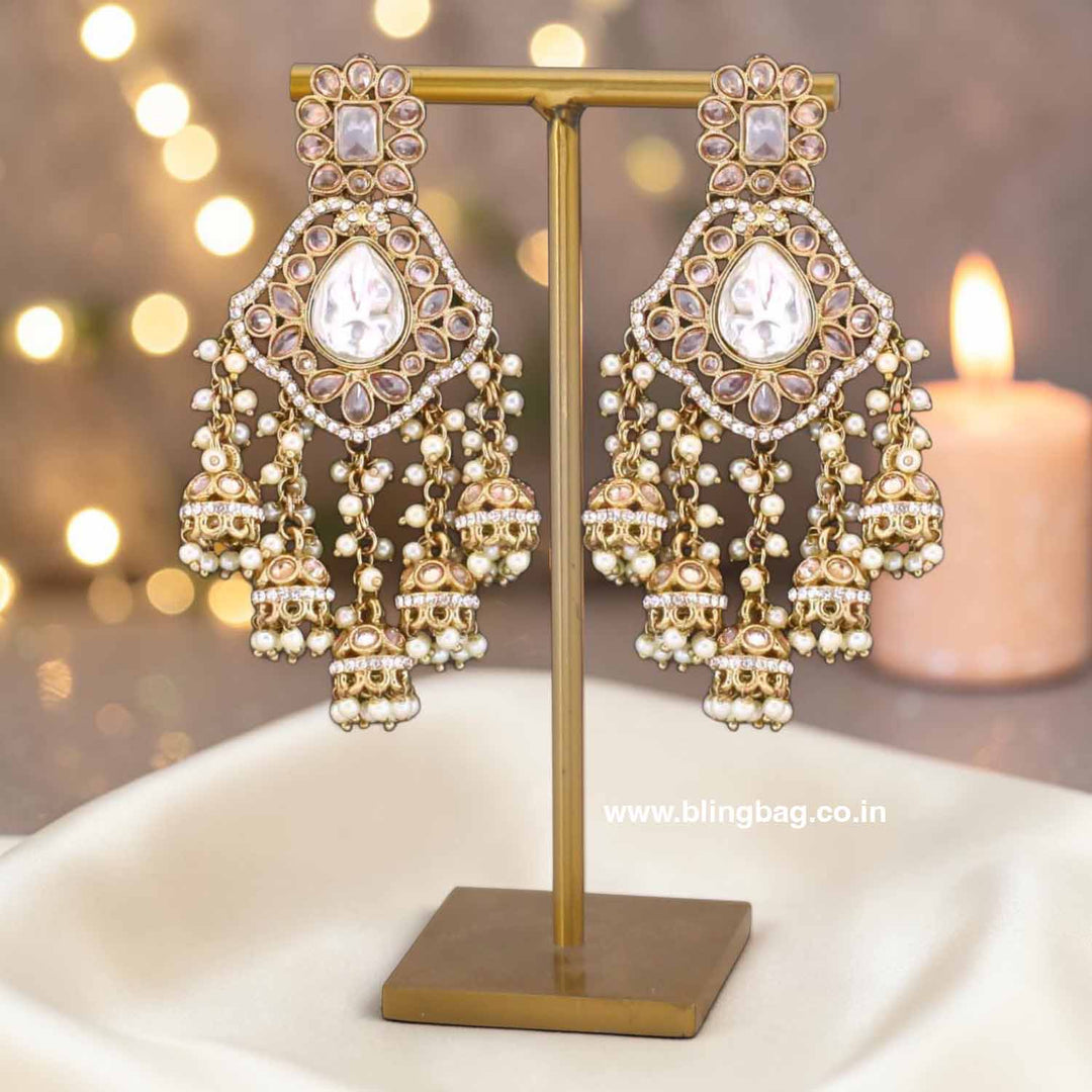 Ivory Priyanka Jhumkis