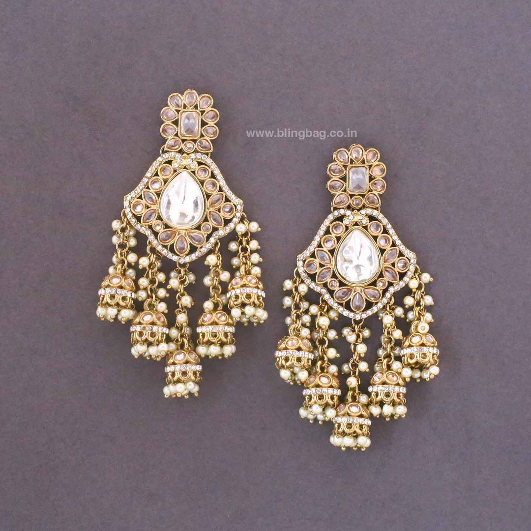 Ivory Priyanka Jhumkis