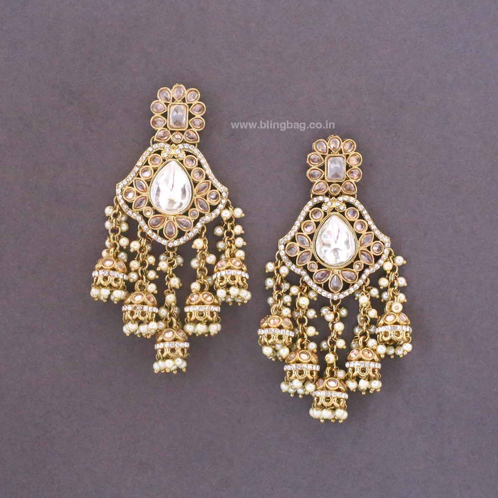 Ivory Priyanka Jhumkis