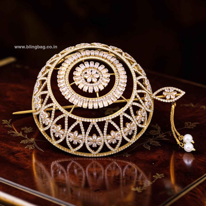 Ivory Siyaita Zirconia Large Hair Bun Cage