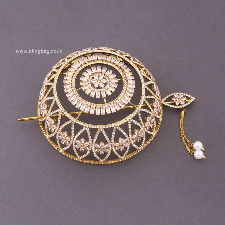Ivory Siyaita Zirconia Large Hair Bun Cage