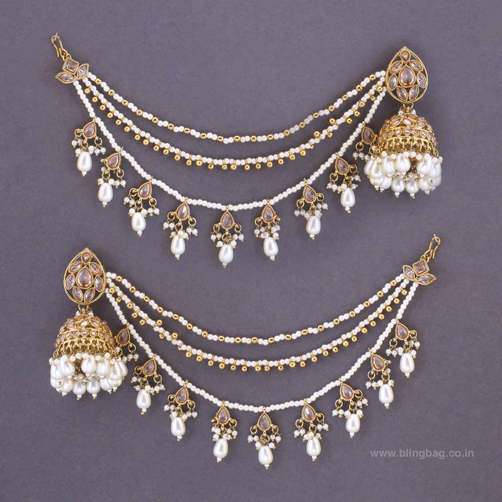 Ivory Sumitra Sahara Jhumkis