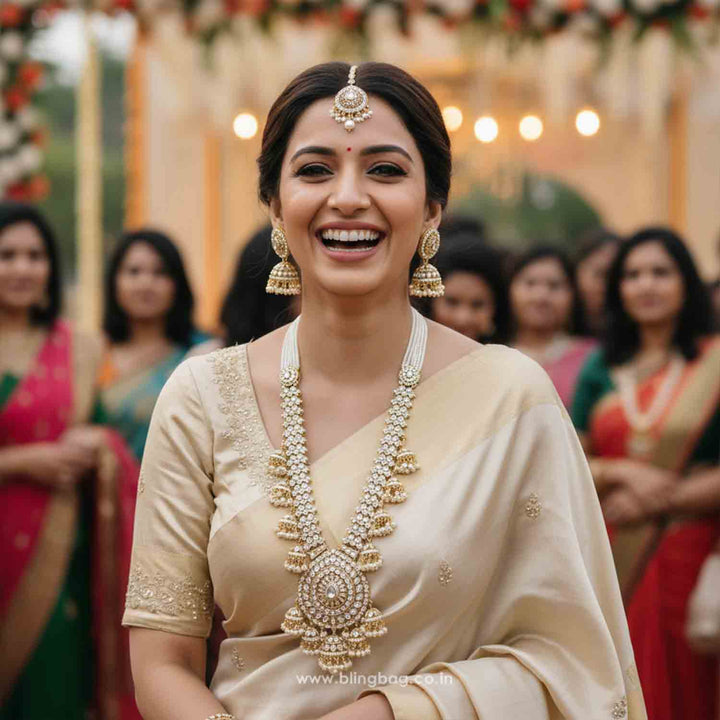 Ivory Surina Kundan Jewellery Set