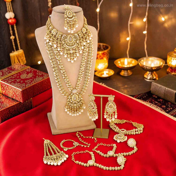 Ivory Yagna Kundan Bridal Jewellery Set
