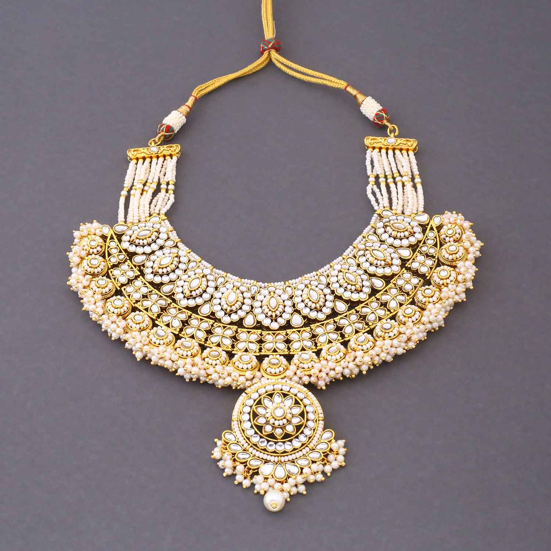 Ivory Yamika Kundan Bridal Jewellery Set