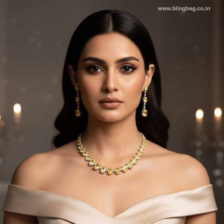 Lemon Hania Zirconia Jewellery Set