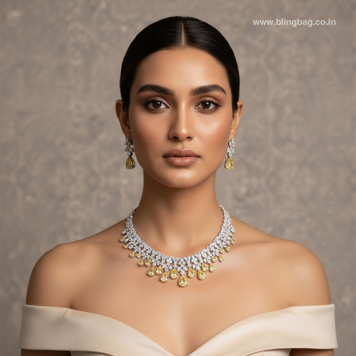 Lemon Vienta Zirconia Jewellery Set