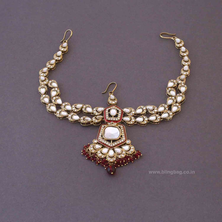 Maroon Yajna Bridal Jewellery Set