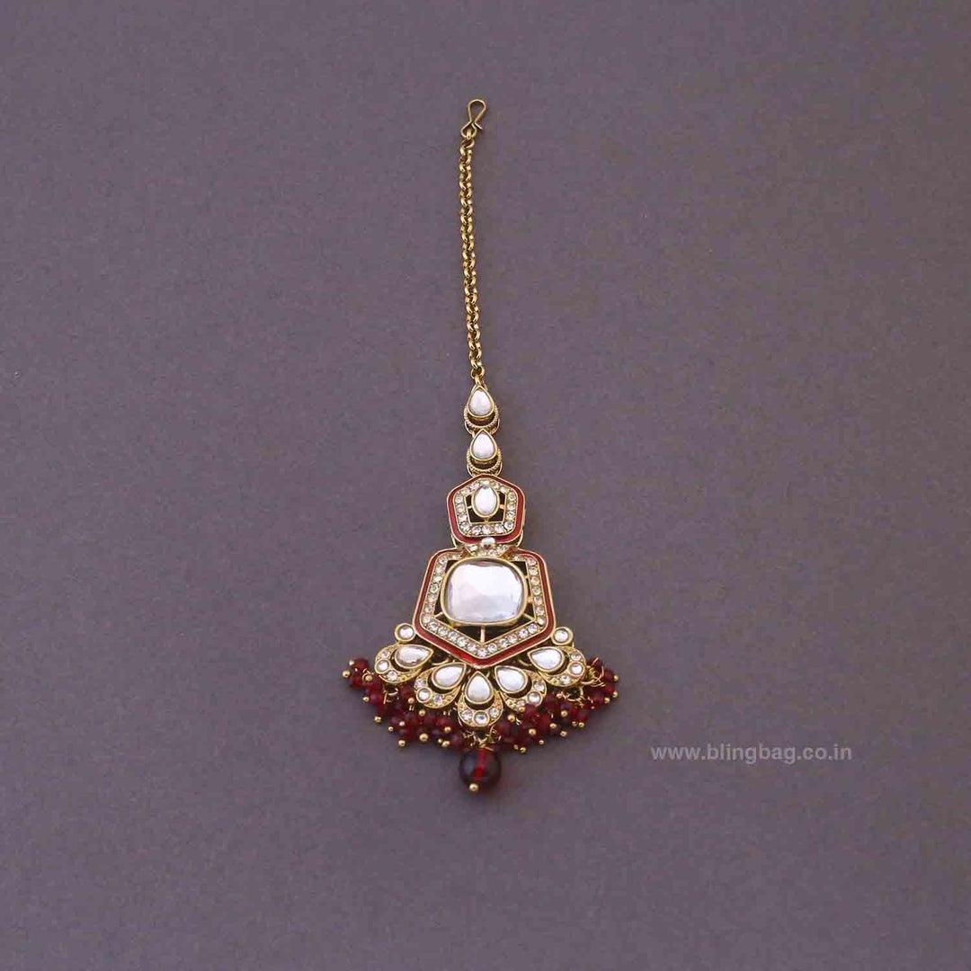 Maroon Yajna Bridal Jewellery Set