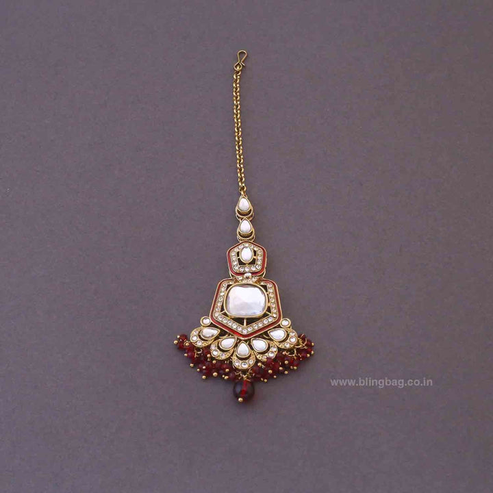 Maroon Yajna Bridal Jewellery Set