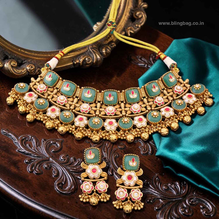 Mint Greliya Heritage Jewellery Set