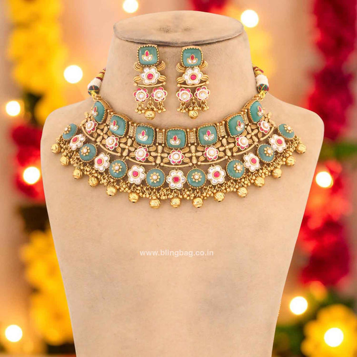 Mint Greliya Heritage Jewellery Set