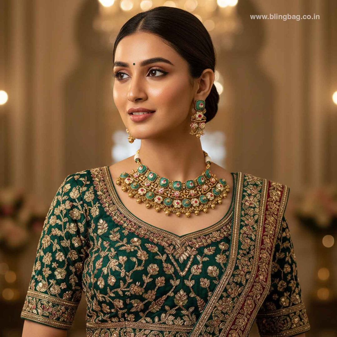 Mint Greliya Heritage Jewellery Set