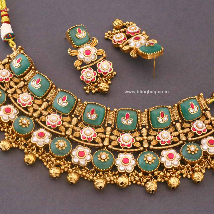 Mint Greliya Heritage Jewellery Set