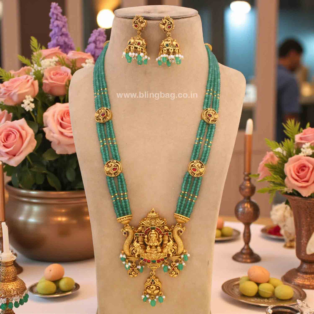 Mint Katyayani Temple Jewellery Set - New Arrival