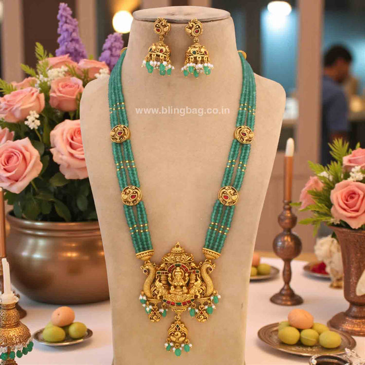 Mint Katyayani Temple Jewellery Set - New Arrival