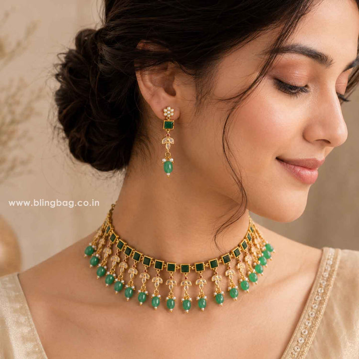 Mint Krishtami Antique Jewellery Set- New Arrival