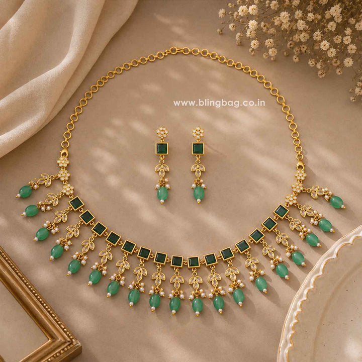 Mint Krishtami Antique Jewellery Set- New Arrival
