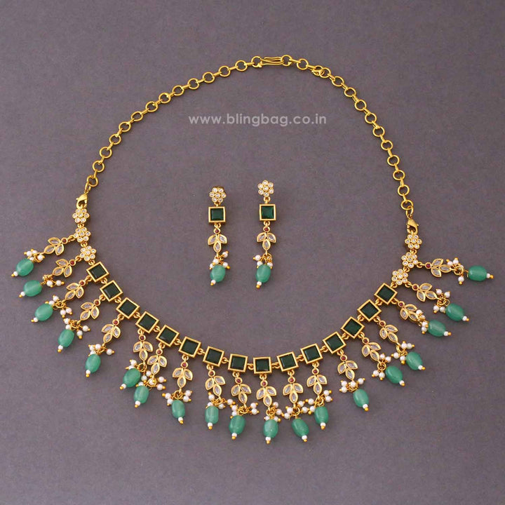 Mint Krishtami Antique Jewellery Set- New Arrival