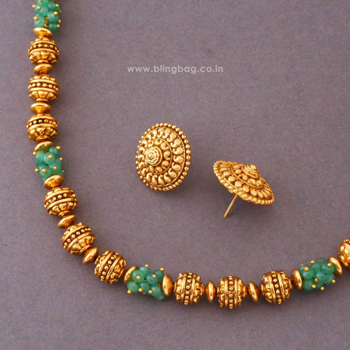 Mint Saanyaara Antique Jewellery Set- New Arrival