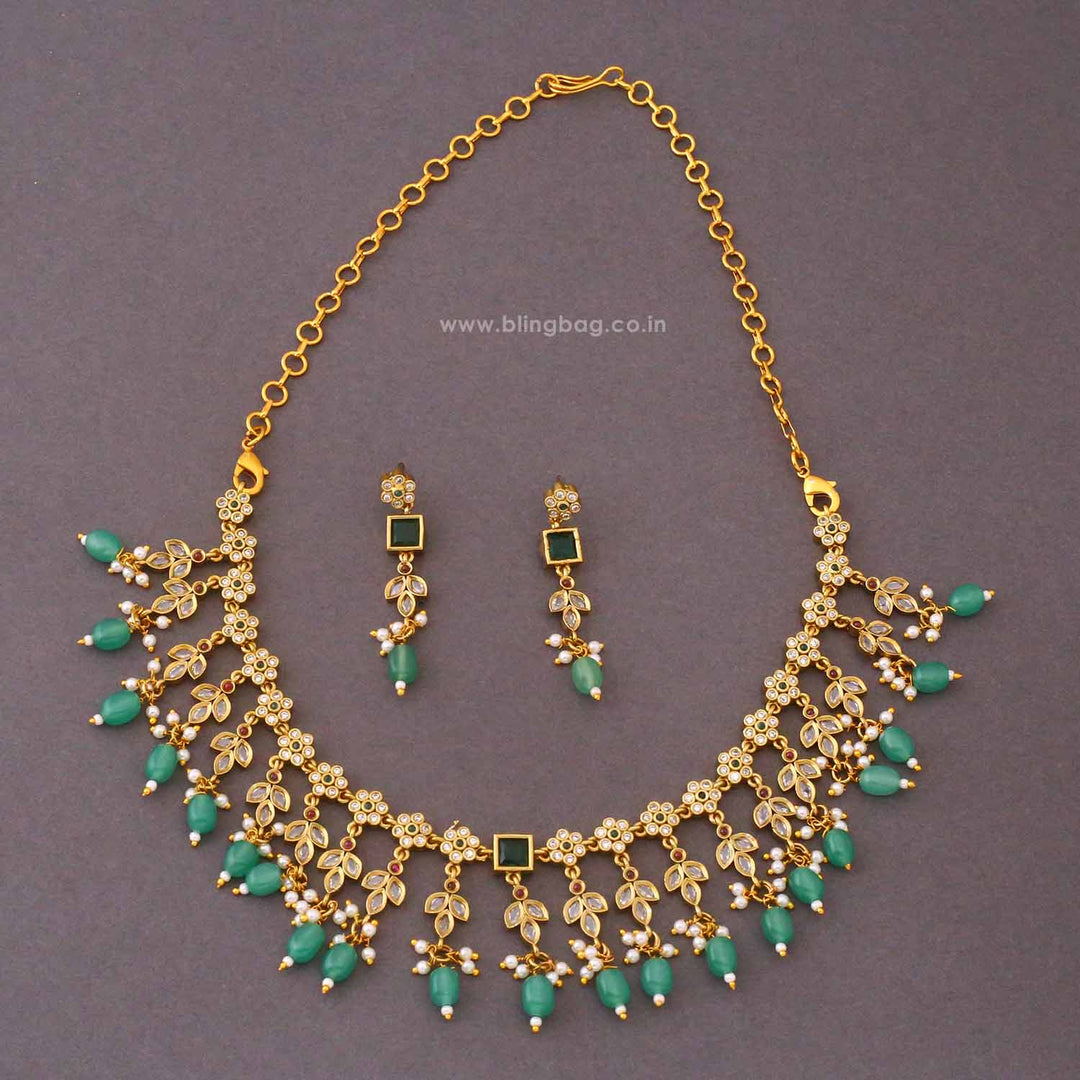 Mint Tanuja Antique Jewellery Set - New Arrival