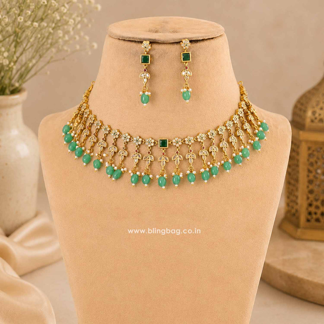 Mint Tanuja Antique Jewellery Set - New Arrival