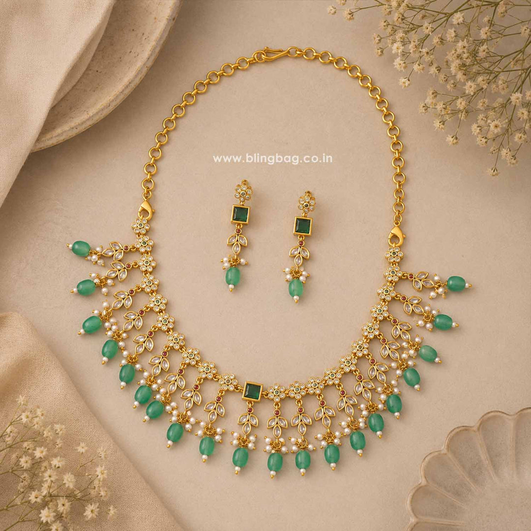 Mint Tanuja Antique Jewellery Set - New Arrival