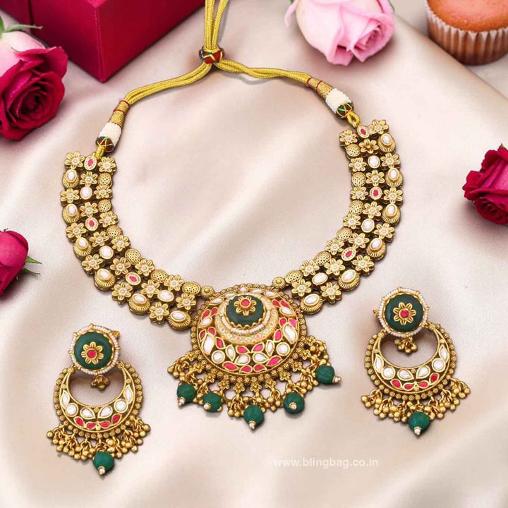 Multicolor Aarohi Heritage Jewellery Set