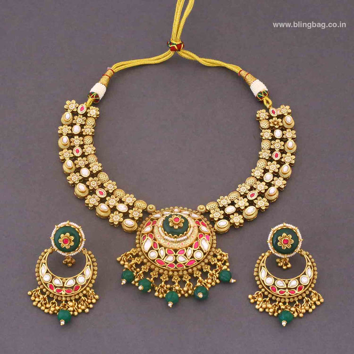 Multicolor Aarohi Heritage Jewellery Set