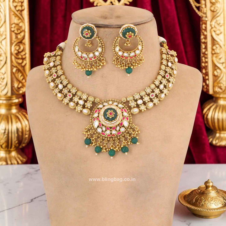 Multicolor Aarohi Heritage Jewellery Set