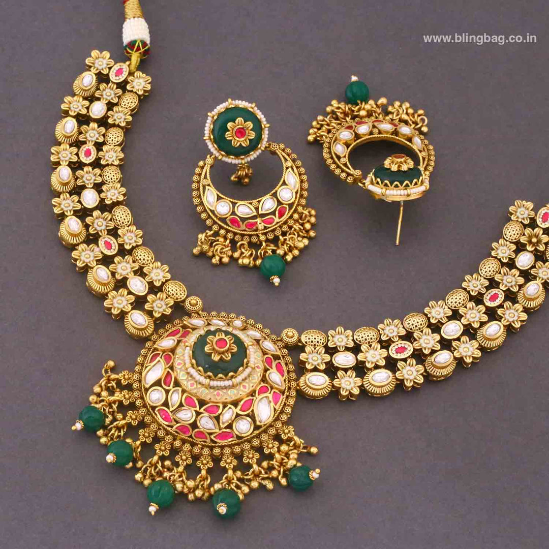 Multicolor Aarohi Heritage Jewellery Set