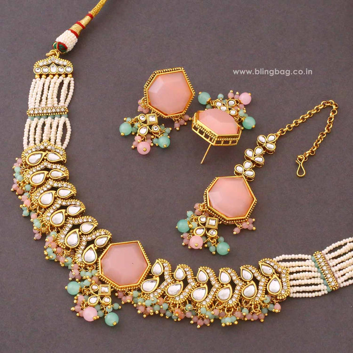 Multicolor Aishika Kundan Jewellery Set