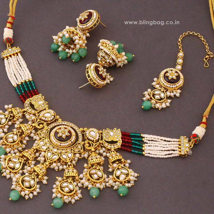 Multicolor Alankrita Kundan Jewellery Set