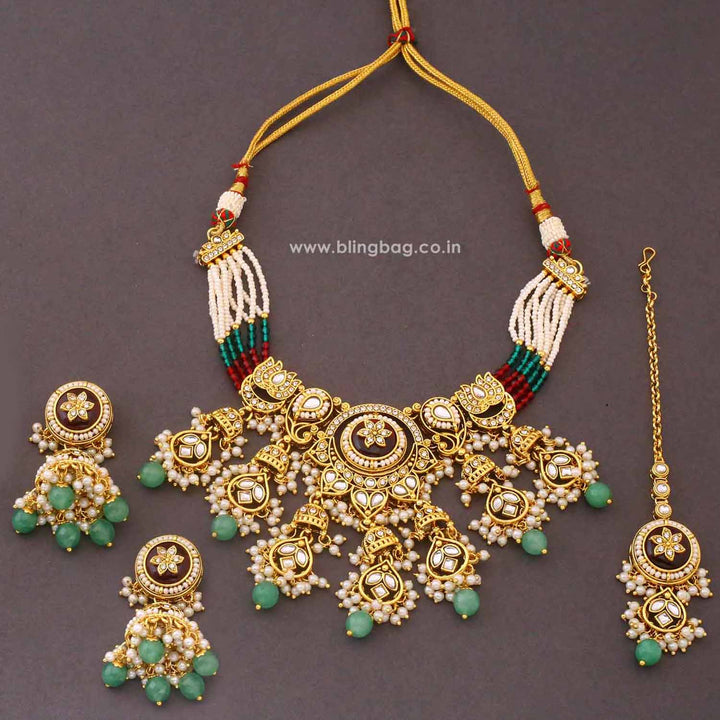Multicolor Alankrita Kundan Jewellery Set