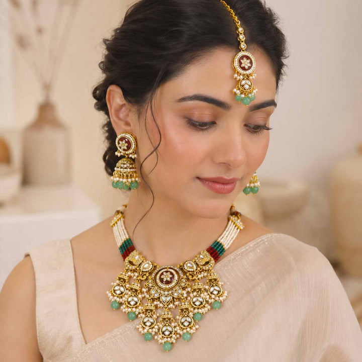 Multicolor Alankrita Kundan Jewellery Set