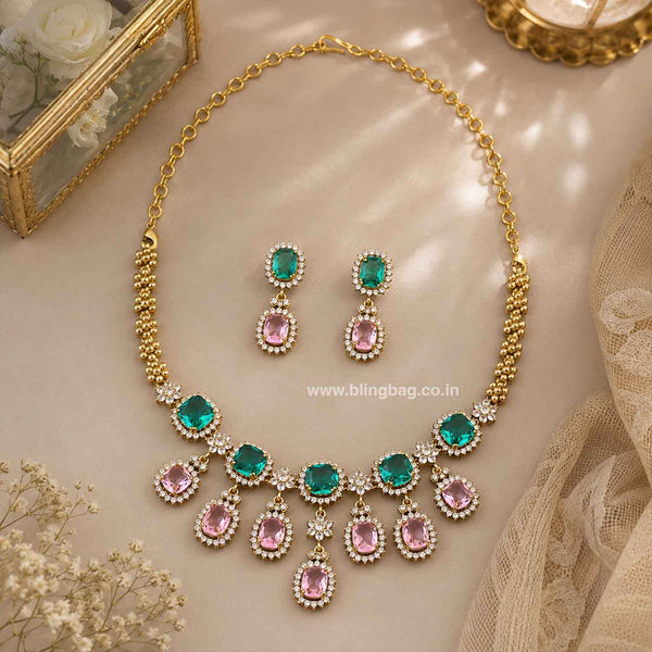 Multicolor Alessiaa Victorian Jewellery Set - New Arrival