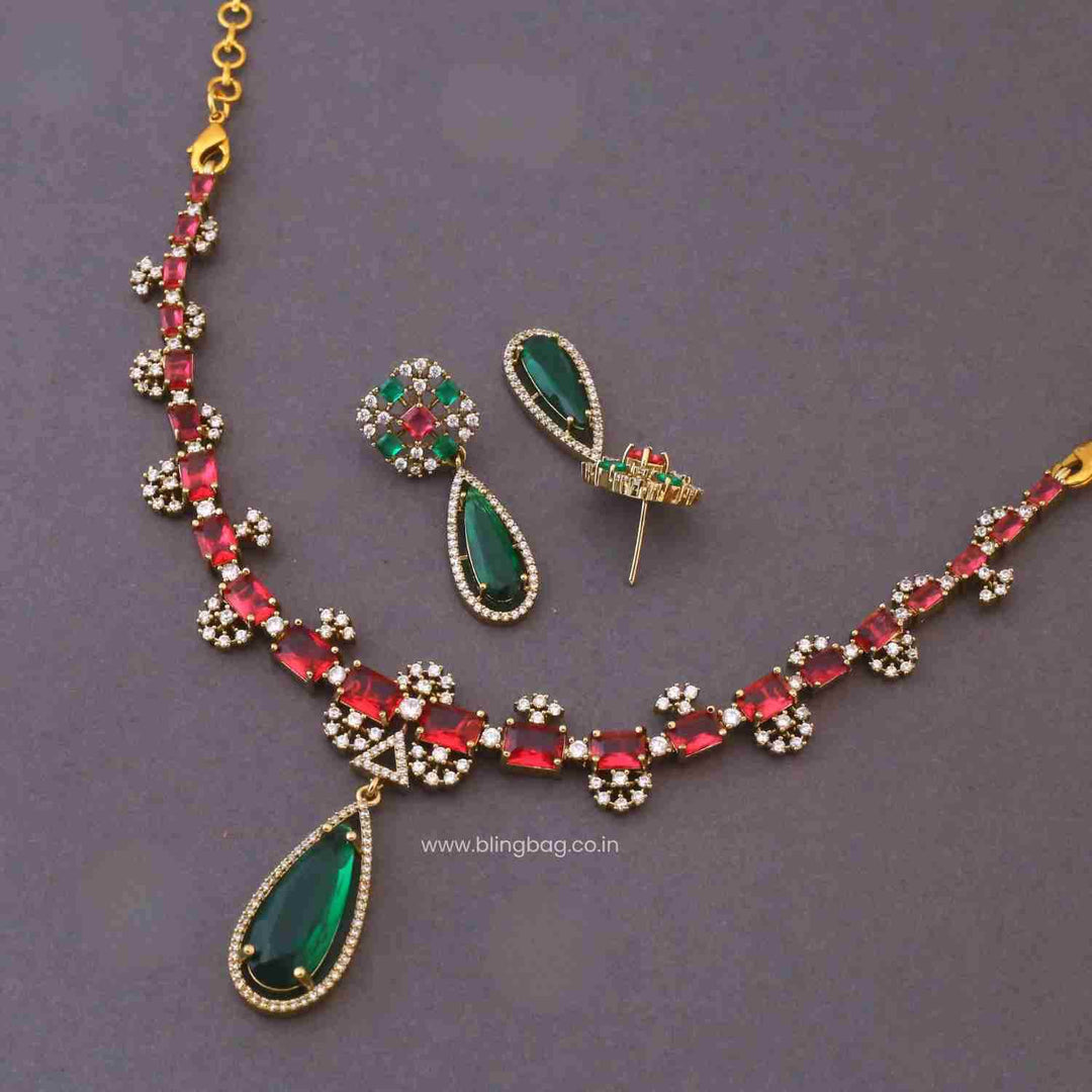 Multicolor Alicea Victorian Jewellery Set - New Arrival