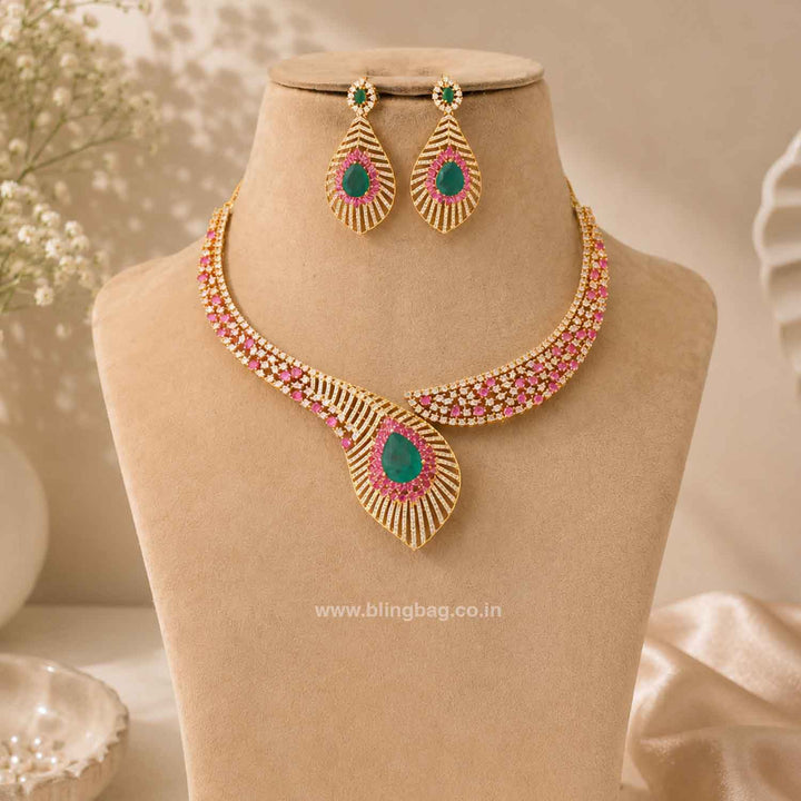Multicolor Alicelea Zirconia Jewellery Set- New Arrivals