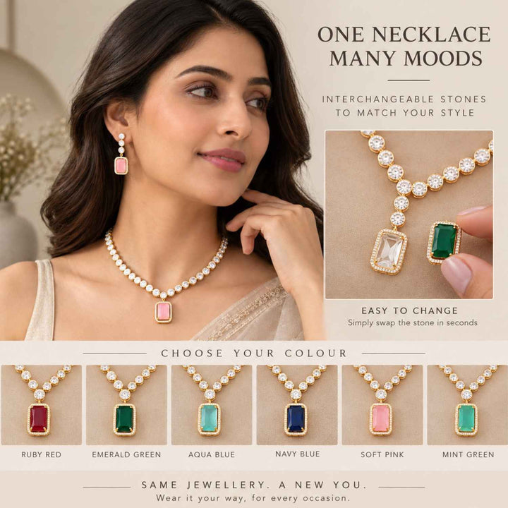 Multicolor Amber Victorian Jewellery Set - New Arrival