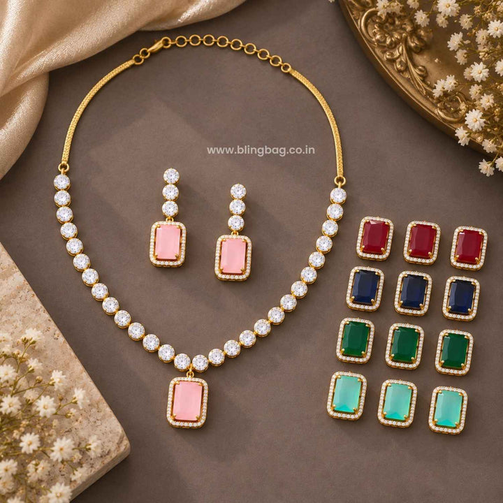 Multicolor Amber Victorian Jewellery Set - New Arrival