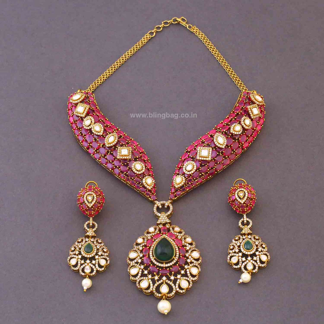 Multicolor Amitte Victorian Jewellery Set