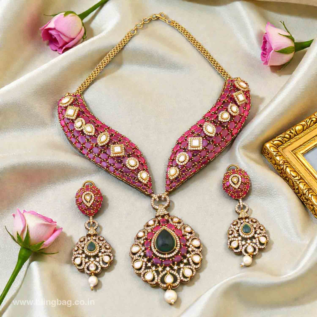 Multicolor Amitte Victorian Jewellery Set
