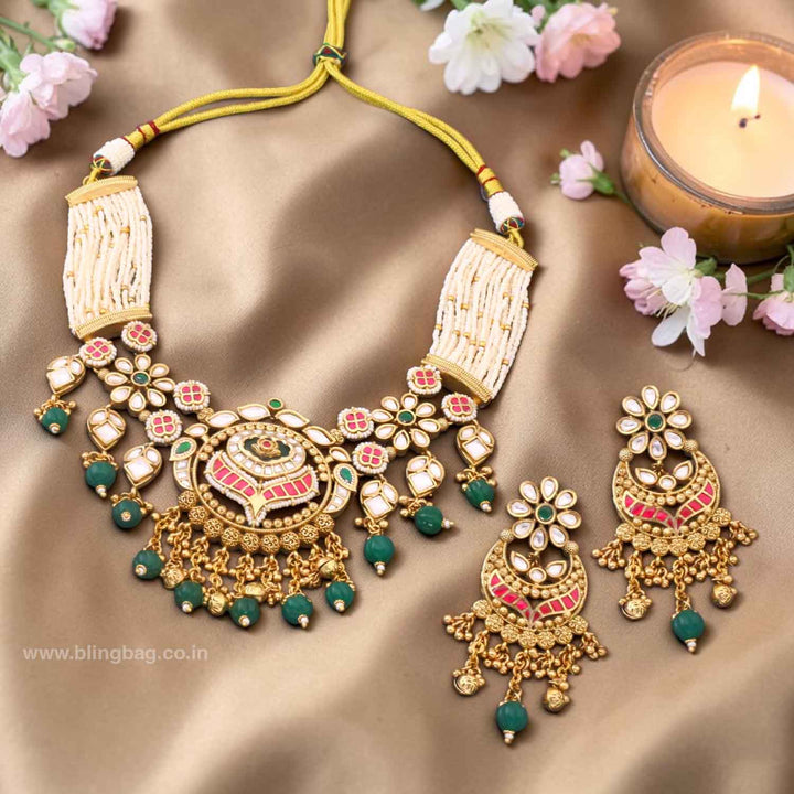 Multicolor Annikatra Heritage Jewellery Set