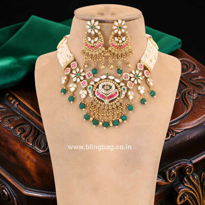 Multicolor Annikatra Heritage Jewellery Set
