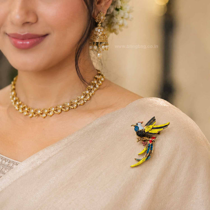 Multicolor Aurora Bird Brooch