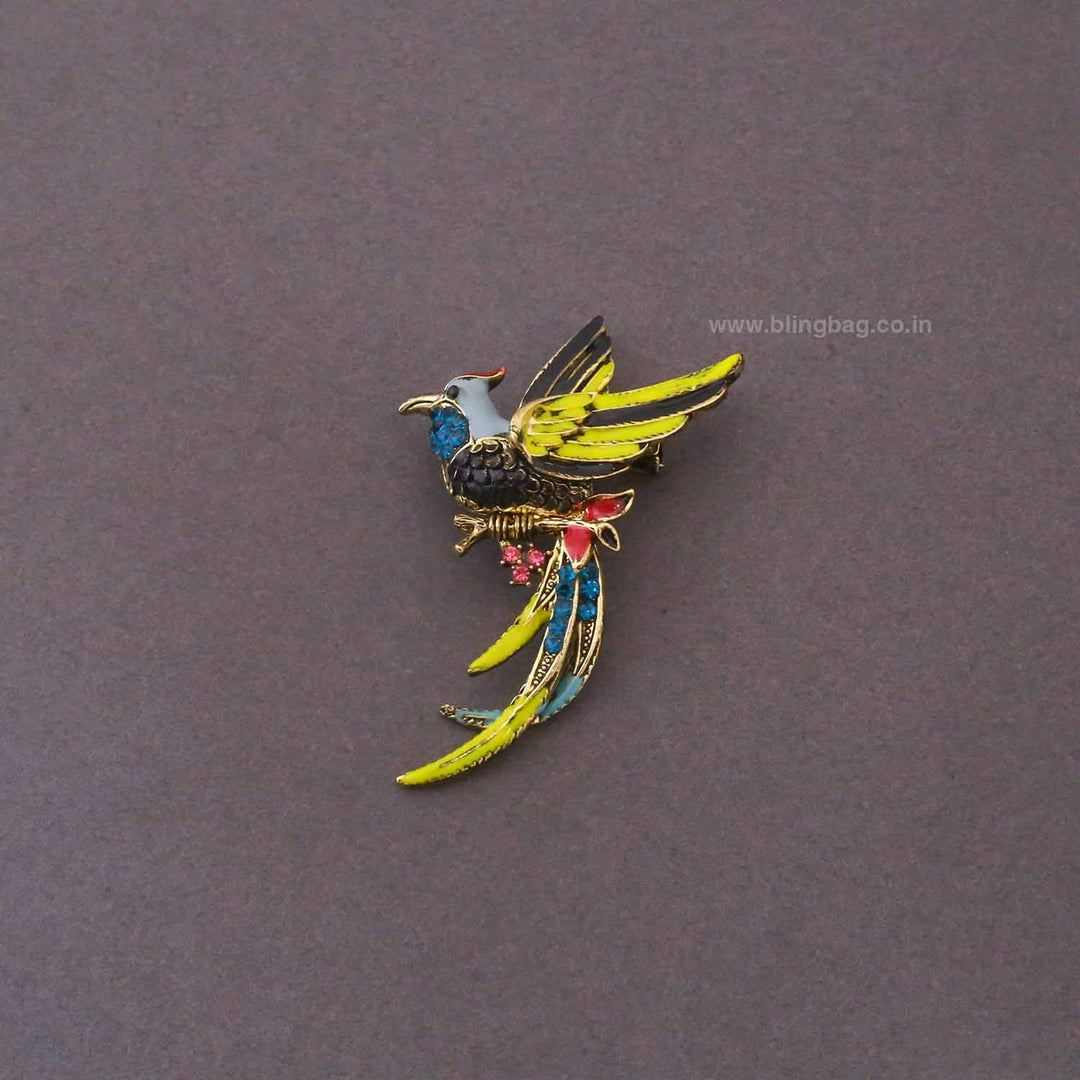Multicolor Aurora Bird Brooch